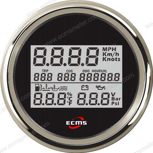 ECPΦ85mm船舶快艇摩托艇多功能仪表GPS速度表油水位水温油压电