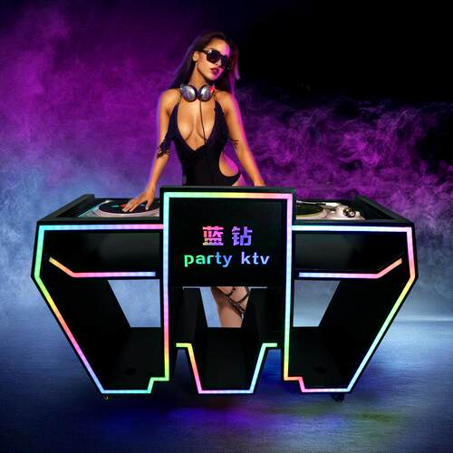 dj台打碟台混音台设备M形酒吧台酒吧专用发光M型台桌面DJ商用