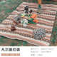 防水野炊垫垫风网ins便携郊游日式 布野餐防潮垫户外田园地野餐红