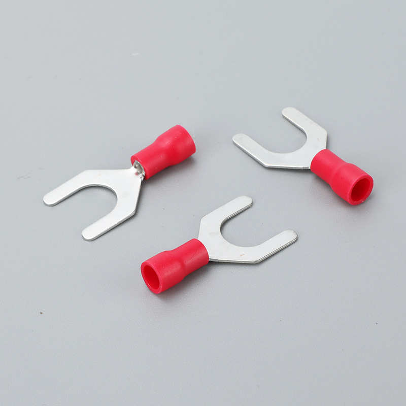 SV1.25-8叉形预绝缘铜线耳压线鼻铜接头  U型冷压接线端子