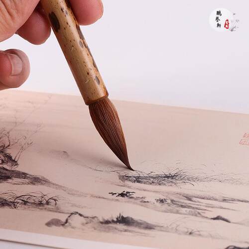 正品正元尾苘麻草纯含狼毫毛笔套装专业高端毛笔楷行隶冬篆墨多韧