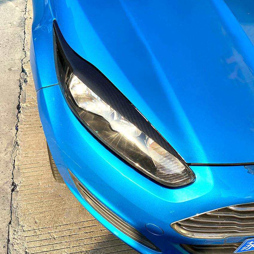 适用福特嘉年华 Fiesta MK6.5 2013-2017前大灯灯眉外饰车贴改装