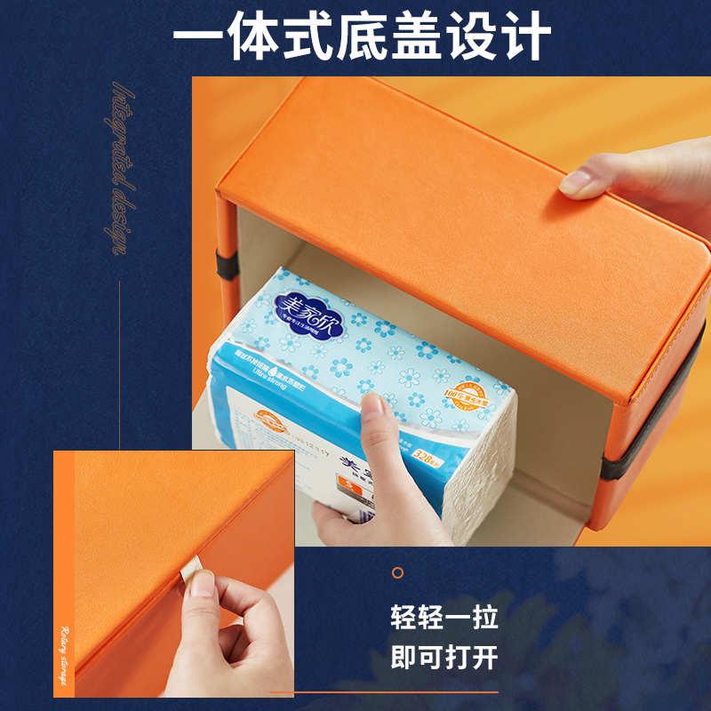 批发抽纸盒客厅高颜值轻奢家用创意皮革酒店高档餐巾纸盒 纸巾盒