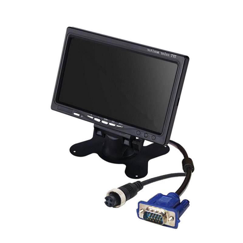 货车载7/9/10寸VGA四路监控录像机显示器倒车影像专用吸顶吊装屏