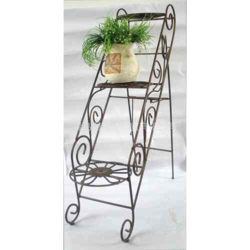 外贸出口 欧式铁艺花架 三层铁艺花架 简易铁质花架 - 封面