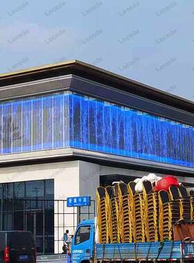 led柔膜屏显LED格栅橱窗透明晶屏L性ED贴膜屏P2.6LED高清透明广告