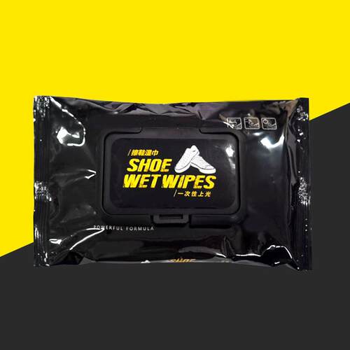 Influencer-endorsed shoe cleaning wipes for sneakers, design