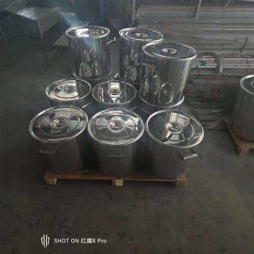 厂家供应SUS316L不锈钢填料桶带盖圆桶商用大容量桶加厚定 制加工