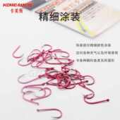 卡美斯高碳钢鱼钩粉红千又有倒刺耐磨锋利渔钩矶钓高碳钢鱼钩批发