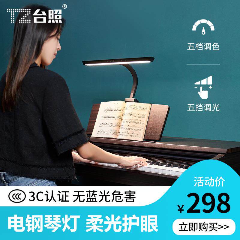台照数码钢琴乐谱架灯琴谱灯曲谱架灯护眼灯电子琴专用充电乐谱灯