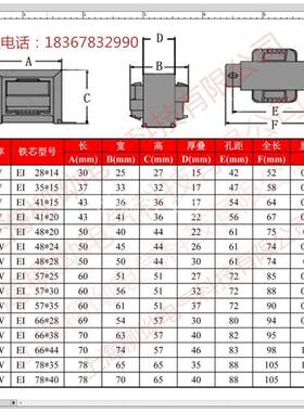 纯铜电源变压器 DB-20VA/W 220V转6V/9V/12V/15V/18V/24V/36V单双