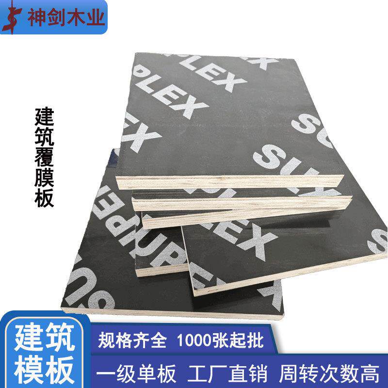 广西源头工厂建筑覆膜板高周转次数菲林板整芯整板松桉木清水板