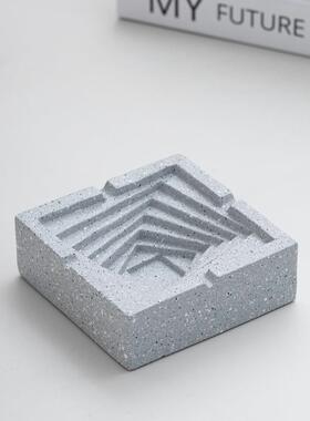 方形烟灰缸创意客厅家用酒店潮流上档次雪茄烟缸圣木托盘收纳盘