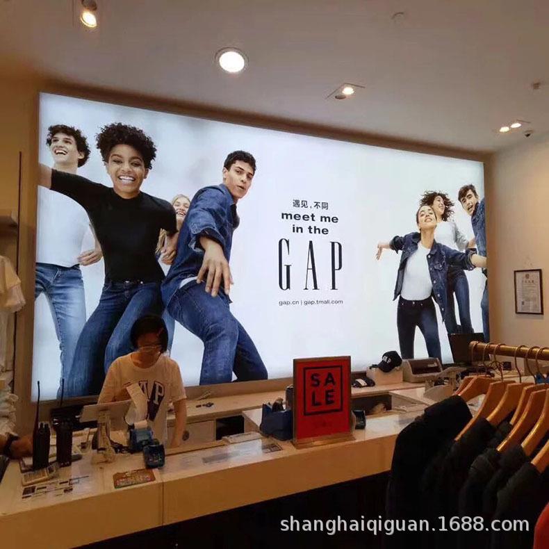 灯箱供应灯片彩色uv广告uv打印灯箱布促销台UV静电膜