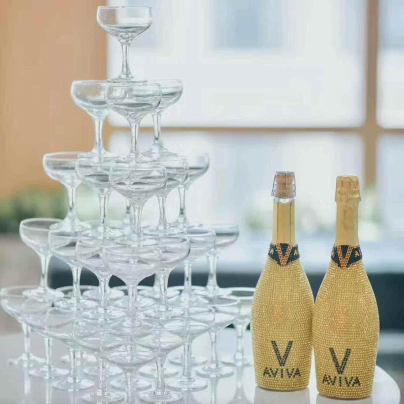 婚礼香槟塔多层庆功宴酒店开业用蝶形鸡尾酒香槟塔杯婚庆道具