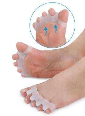 硅胶分趾器硅胶蓝色脚趾分离器脚趾固定垫重叠趾五孔分趾器美甲工