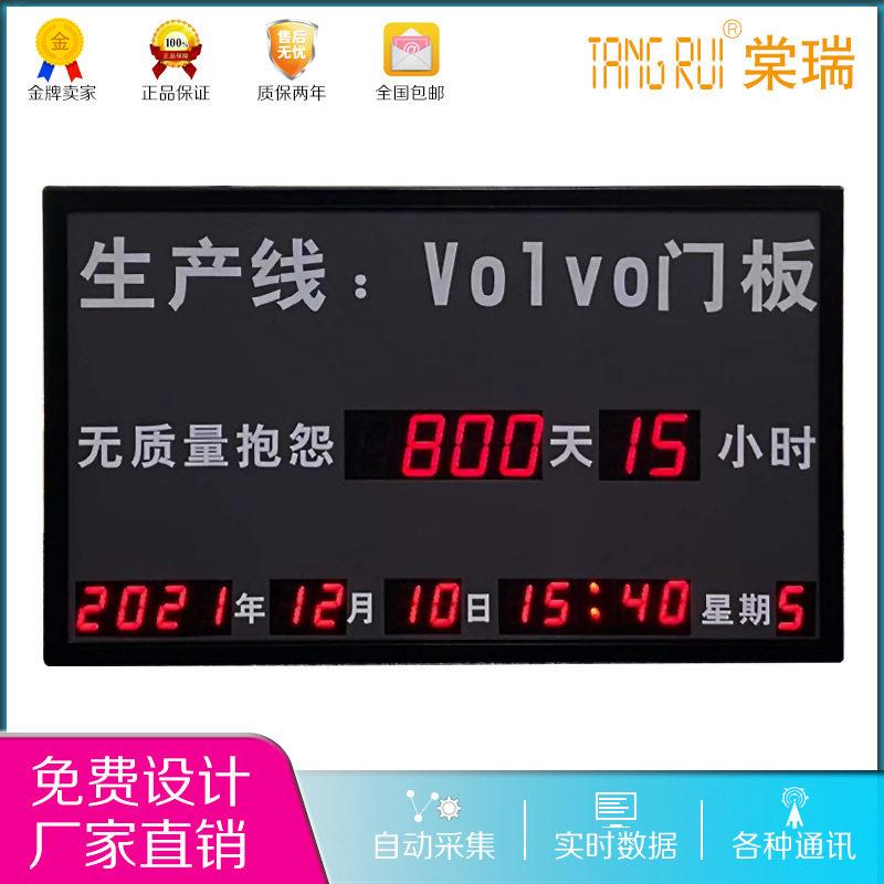生产线无质量安全计时电子看板车间生产管理LED显示屏排版内容牌