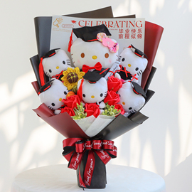 卡通花束kitty猫公仔娃娃玩偶玩具生日创意表白送女朋友老婆