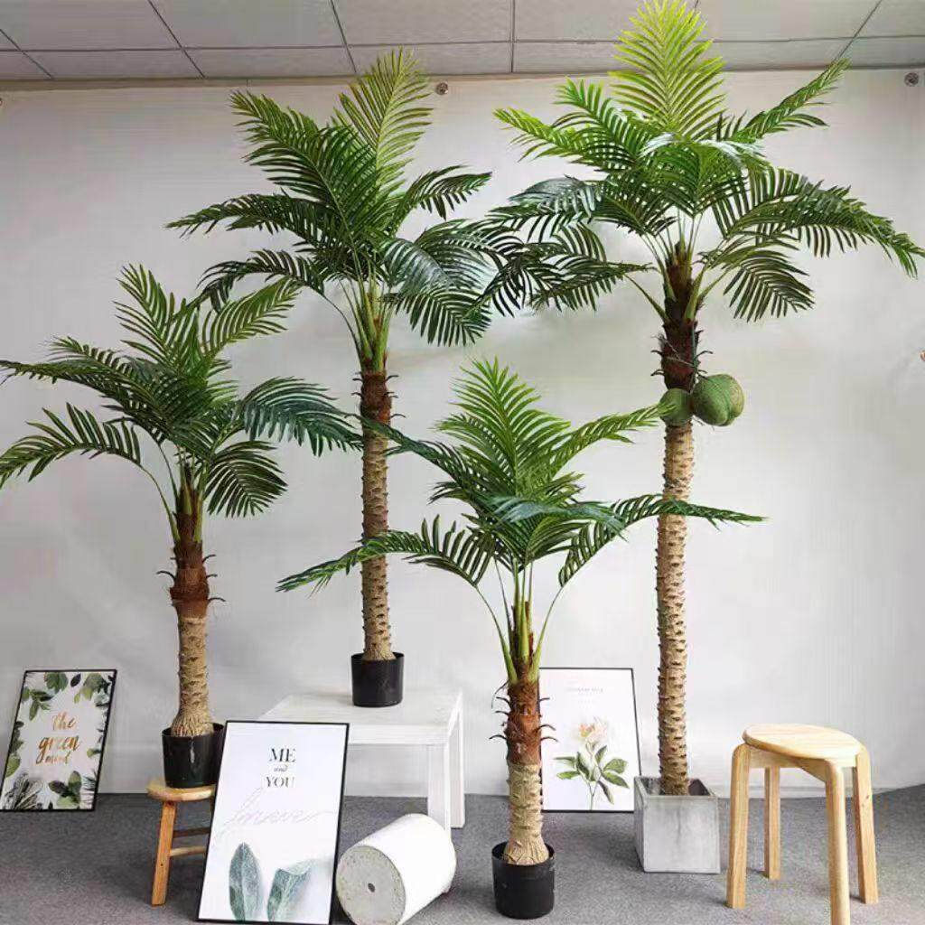 大型室内彷真树针葵椰子树东南亚彷真绿色植物落地摆件假树摆件装