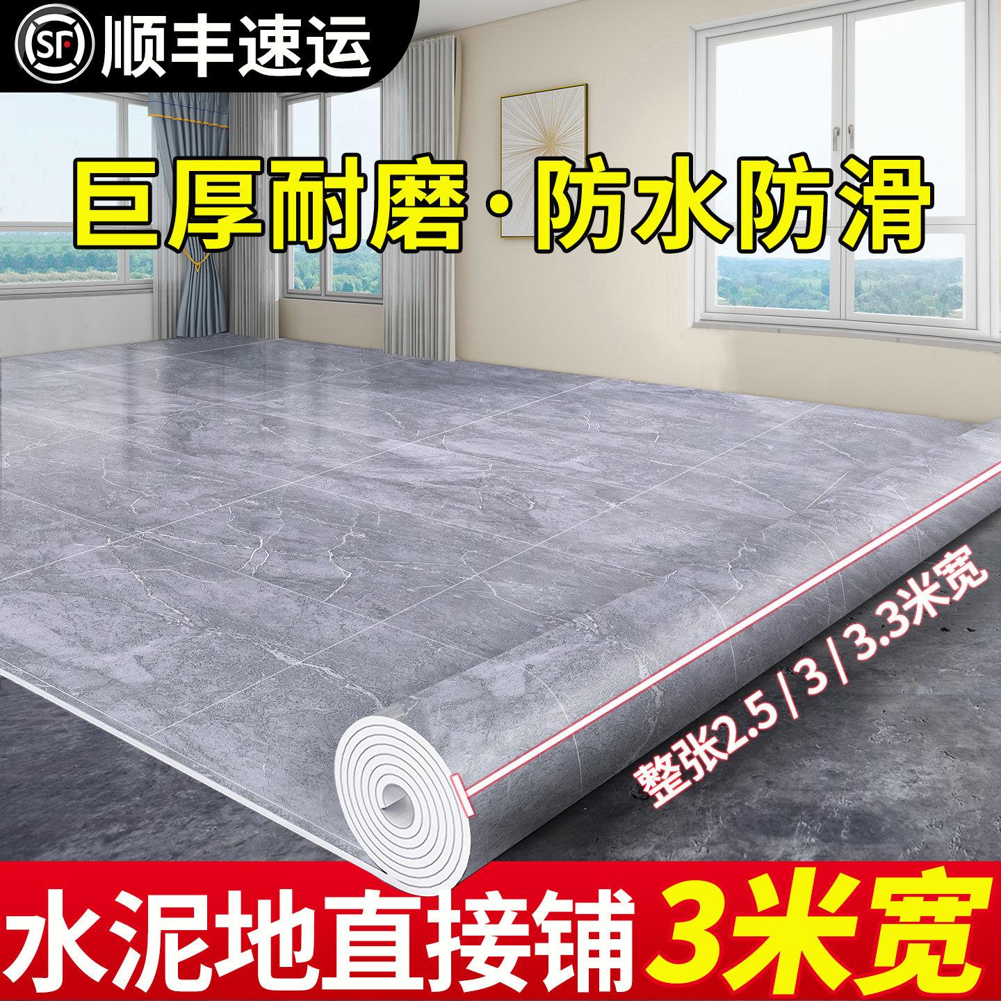 地毯卧室水泥地直接铺地板铺垫家用客厅pvc可擦洗地垫大面积全铺