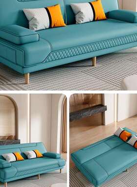 多功能折叠沙发床两用小简户型KAR猫约抓皮家用客厅公可寓懒人可