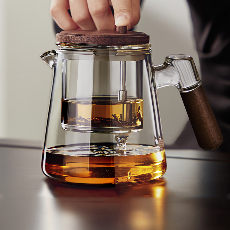 忆壶茶飘逸杯玻璃泡茶壶家用2025新款茶水分离器泡茶玻璃内胆茶具