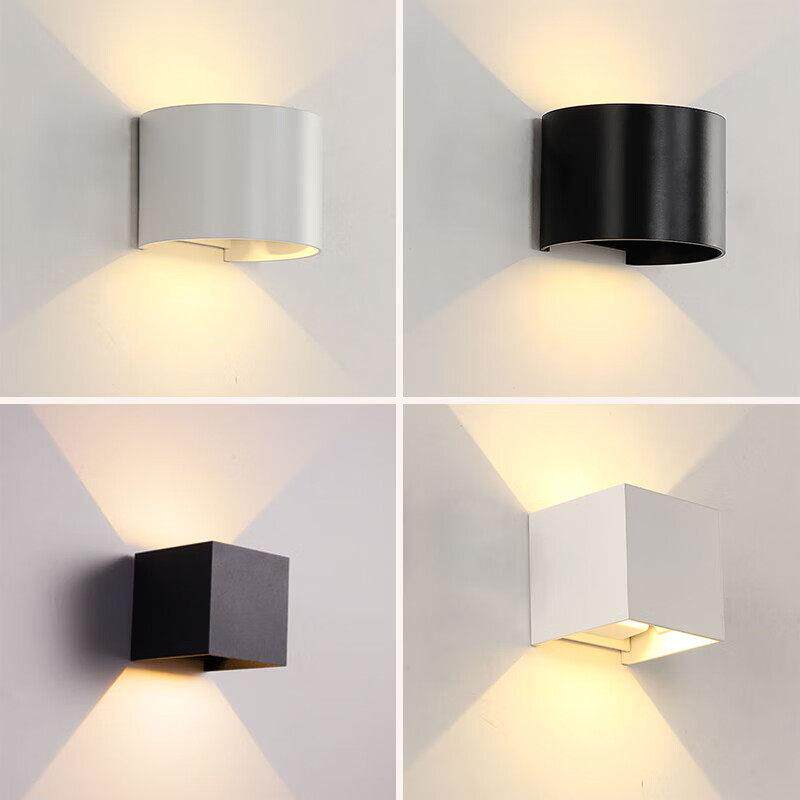 现代简约接电款庭院灯户外洗墙灯入户门号牌人体感应led自动壁灯