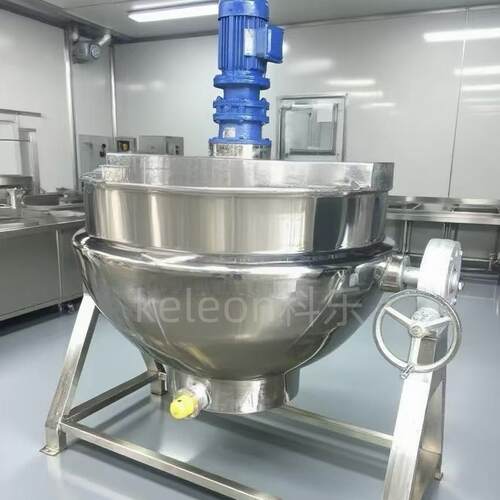 200l可倾式果酱搅拌夹层锅电加热商用导热油夹层锅熬制锅设备厂家