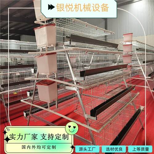 三层四门/五门四层四门/五门阶梯式白槽绿槽养殖鸡笼多层蛋鸡笼