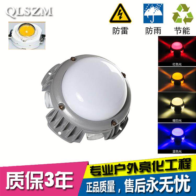 LED新款十字星光灯室外亮化点光源单色七彩面包灯点光源四面防水