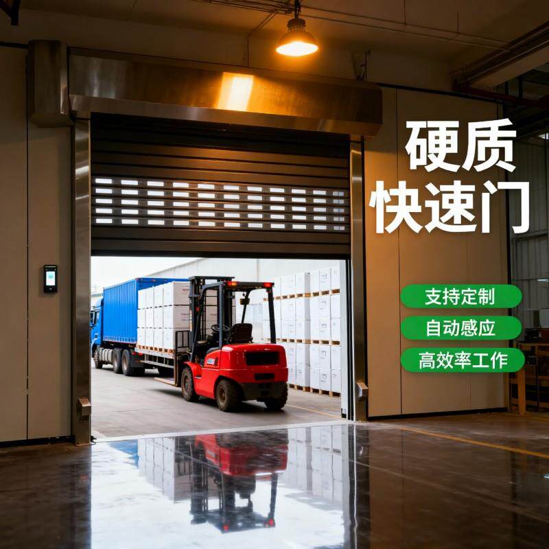 铝合金电动硬质卷帘门快速升降智能感应车库门防风防雨工业卷闸门
