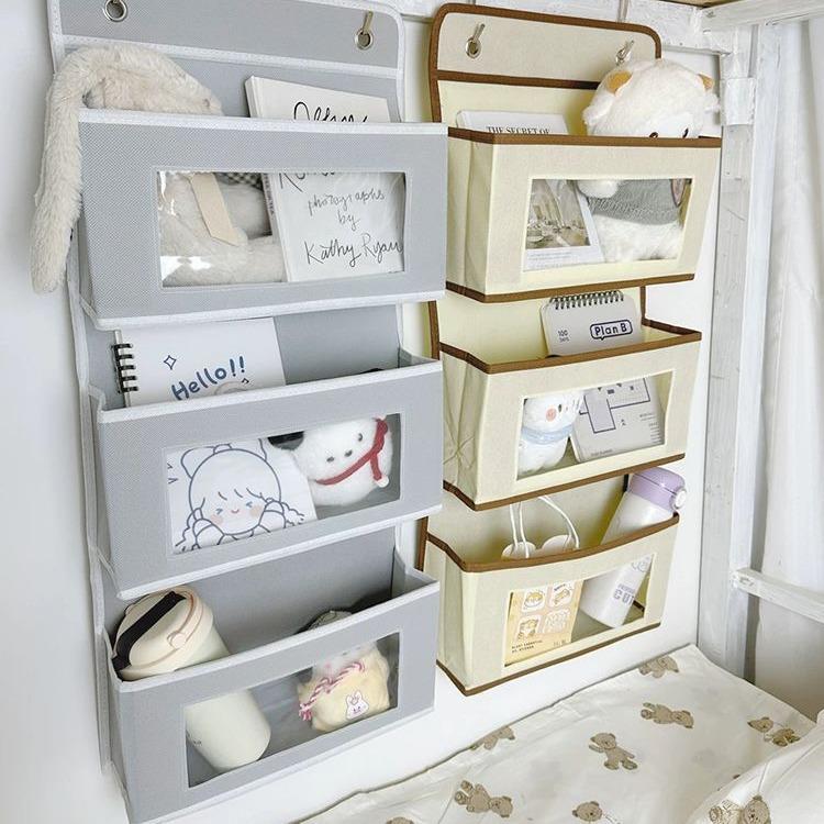 大学生宿舍床上挂袋床边多功能置物架门后收纳衣柜整理新生宿舍用