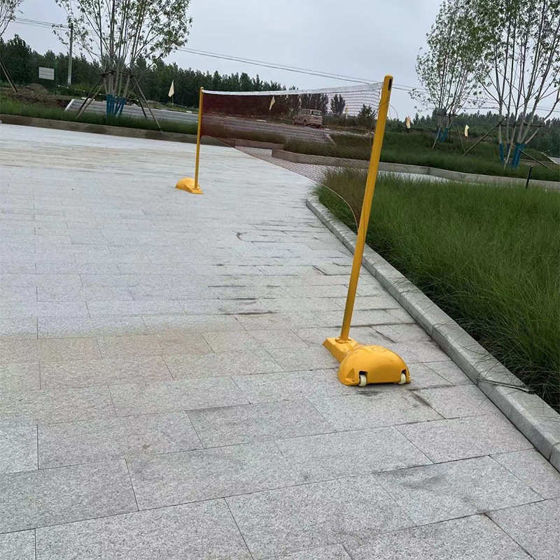 全铸铁羽毛球网架网柱便携式标准移动式比赛羽毛球架标准室内外