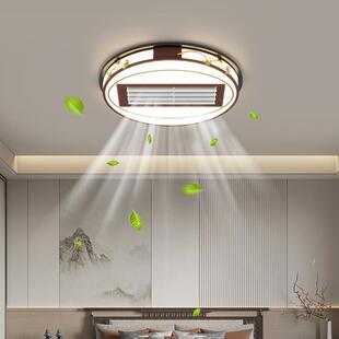 新中式 厅吸顶灯客现代智能隐形无770叶风扇灯卧室厅房间电一餐体