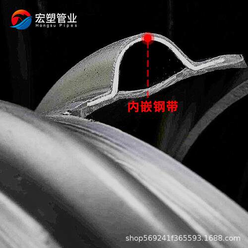 厂家直供HDPE钢带增强螺旋波纹管PE钢带波纹管钢塑复合管波纹管
