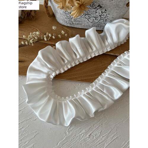 双层蕾丝荷叶菌类蕾丝配件高端裙摆边面料手工DIY装饰