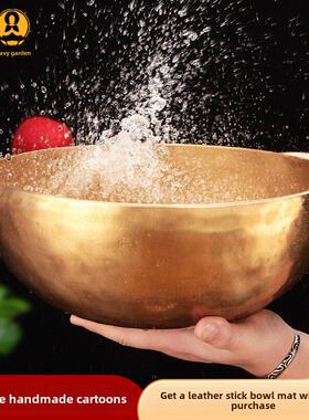 尼泊尔手工声音治疗唱歌碗瑜伽冥想佛音碗声音铜佛音碗西藏变压器