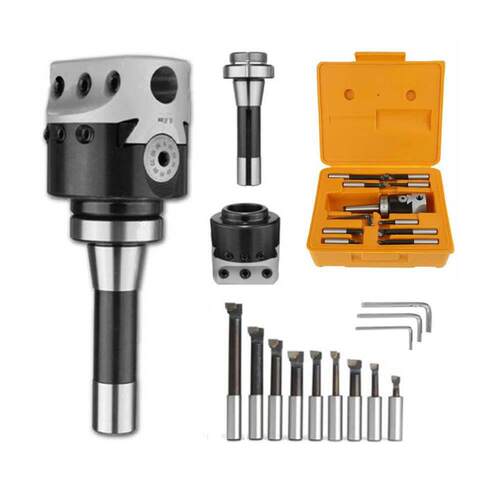 F1型镗孔器套装R8-12mm-9PCS套装 R8 2寸套装2寸粗镗头英制公制柄