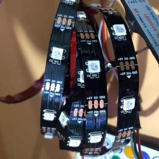 WS2812B幻彩LED单点单控灯带5V全彩5050贴片内置IC灯珠炫彩软灯条