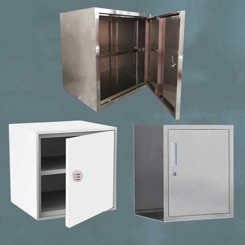 双锁食品添加剂专用柜学校餐厅加厚留样柜壁挂式储物柜室外工具箱