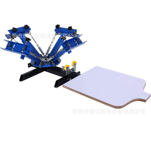 厂家四色印刷机手动丝印机t恤服装印花机丝网印刷面积：40*50cm