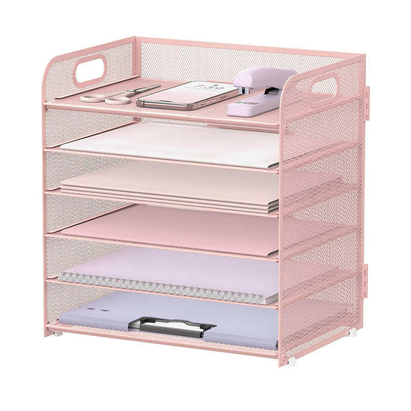 办公室多层文件架办公用品收纳架大容量桌面置物架放桌文件框,收纳整理,整理架/置物架/收纳架,淘宝优惠券,粉丝福利购,淘宝优惠卷