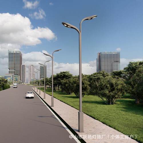户外市电路灯双头广场高杆灯15米6米市政工程LED照明灯公园道路灯