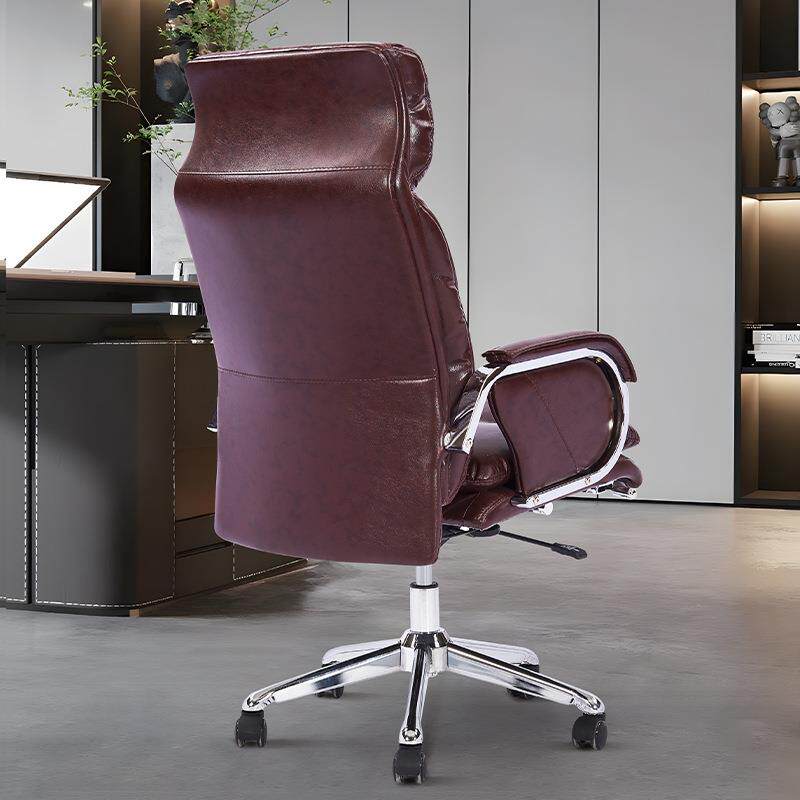 电脑椅家用舒适久坐可躺办公椅老板升降转椅靠背皮艺学习椅子6254