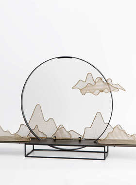 新中式禅意摆件高端中国风客厅电视柜玄关过道家居售楼部软装饰品