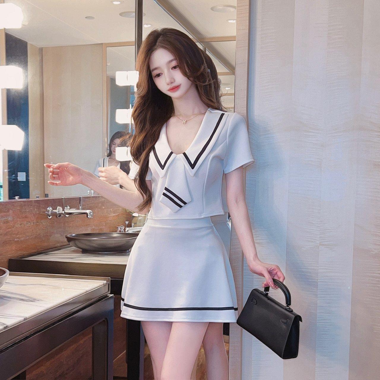 2026新款足浴足疗技师工作服女套装气质性感按摩服装学生桑拿裙子