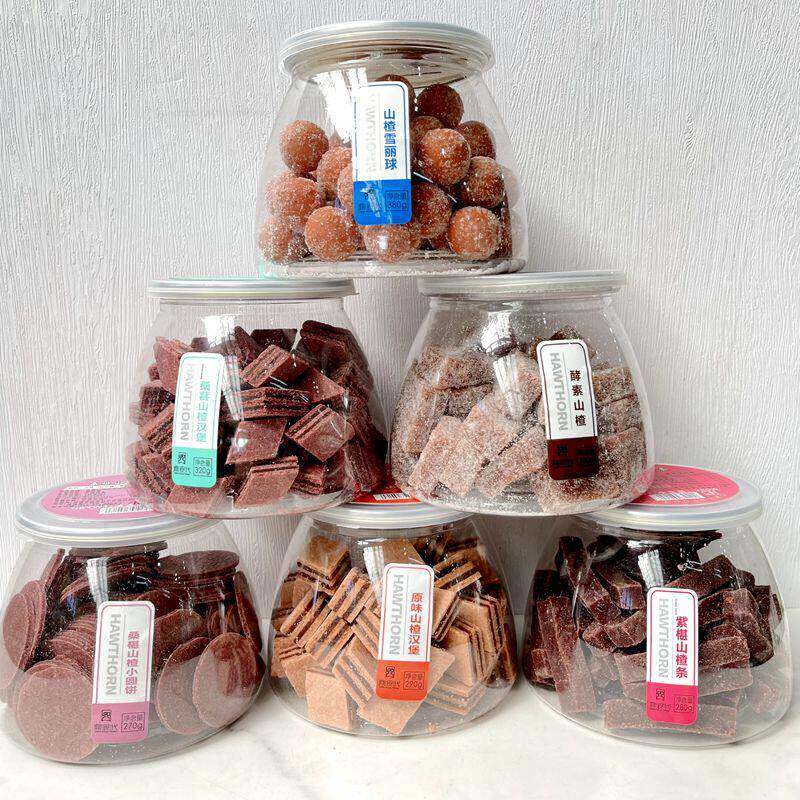 鼎食代原味桑葚山楂汉堡小圆饼山楂条雪丽球酵素山楂罐装小零食