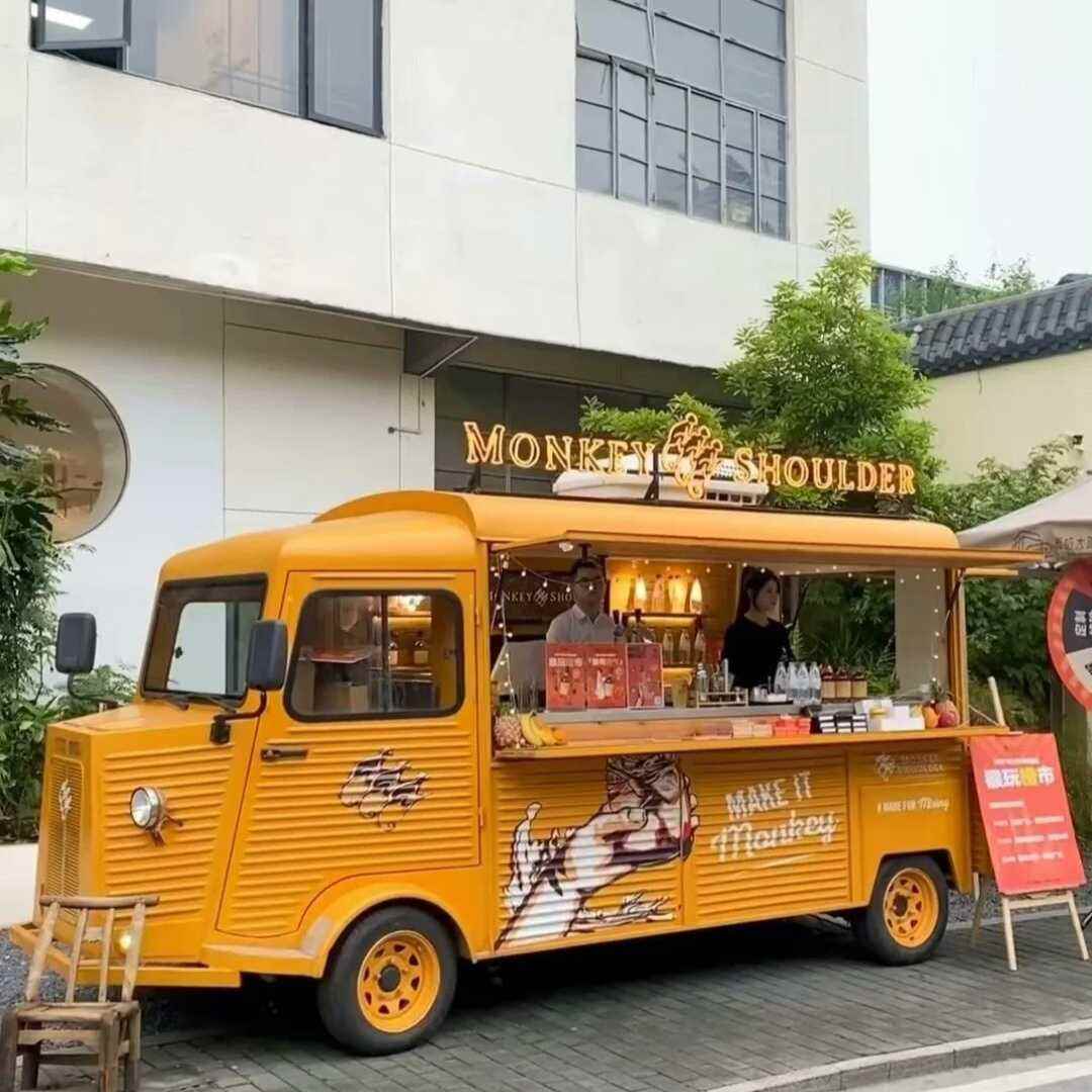 定制移动咖啡奶茶车多功能餐车商用餐厅网红雪铁龙电动小吃摆摊车