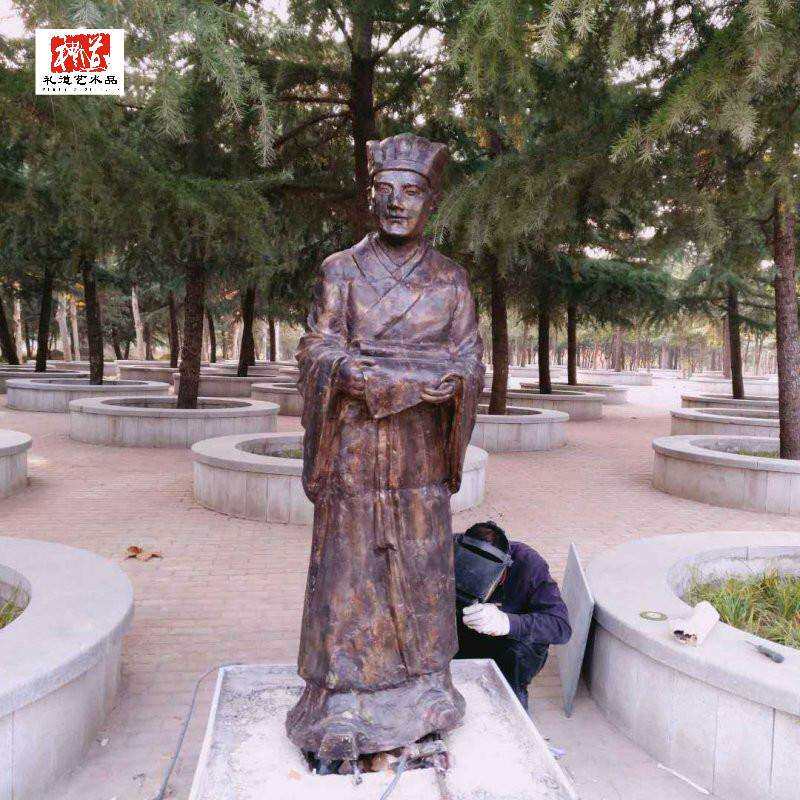 郑州科技场馆学校雕塑纯铜工艺品古代科学人物四大发明蔡伦造纸术