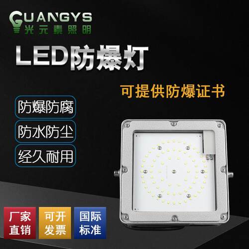 防爆灯50W泛光灯固定工业厂区100W投光灯石油化工应急LED隧照明灯